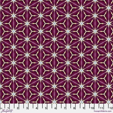 Claret geometric fabric pattern
