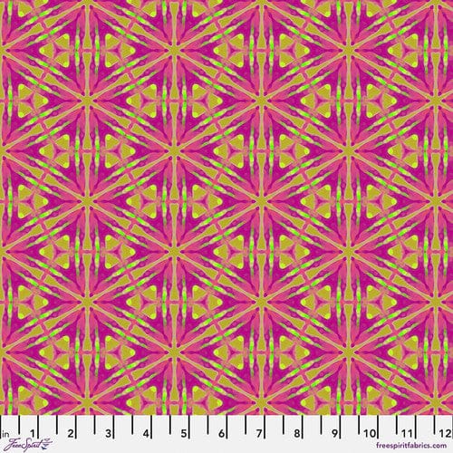 Confetti floral fabric pattern in pink and yellow