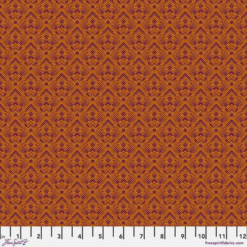 Saffron fabric pattern PWWR068 with geometric design