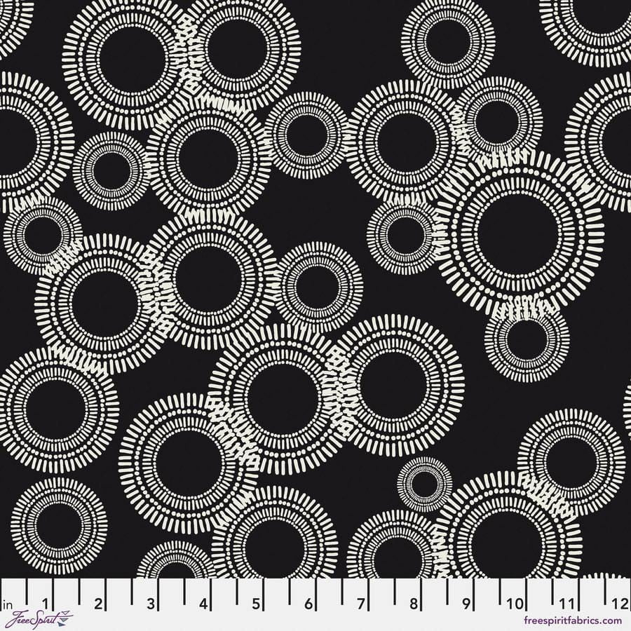 Ampersand by Zen Chic - Ripples, Charcoal Ripples Charcoal | Ampersand by Zen Chic Cotton Quilting Fabric