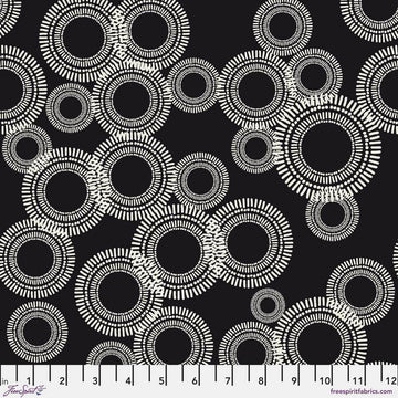 Ampersand by Zen Chic - Ripples, Charcoal Ripples Charcoal | Ampersand by Zen Chic Cotton Quilting Fabric