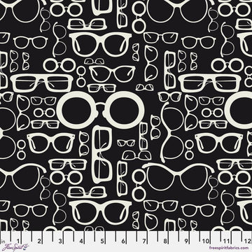 Ampersand by Zen Chic - Specs, Charcoal Specs Charcoal | Ampersand by Zen Chic Cotton Quilting Fabric
