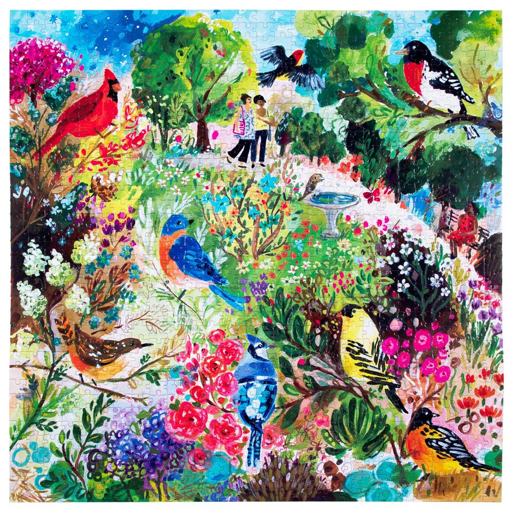 Songbirds Tree 1000 Piece Jigsaw Puzzle eeBoo Piece & Love -Bird Watch