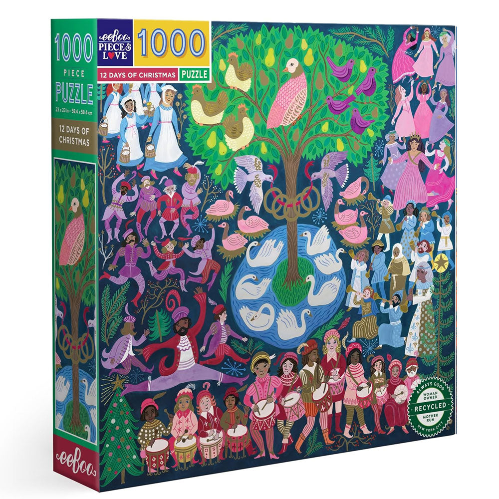 12 Days of Christmas 1000 Piece Puzzle by eeBoo