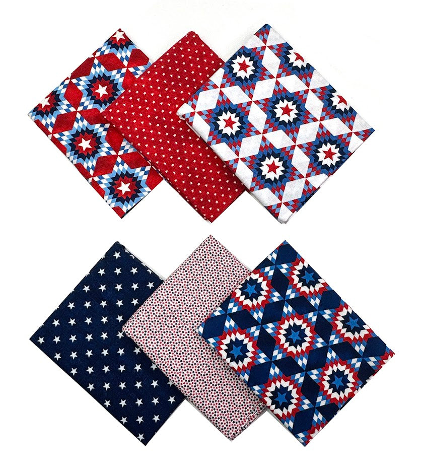 American Tribute 1/2 Yard Fabric Bundle (6 pcs)