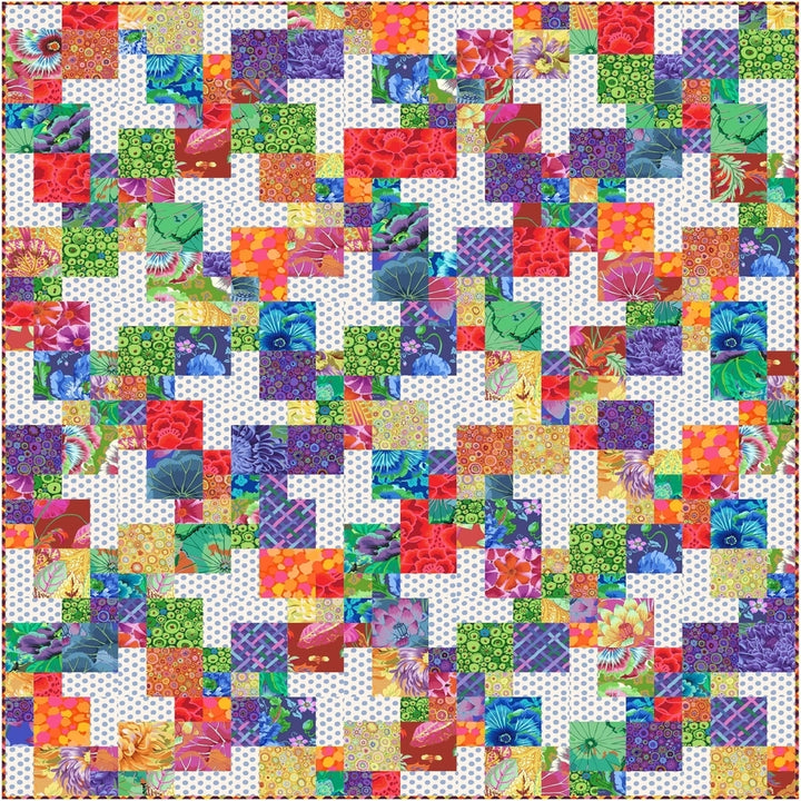 Colorful patchwork quilt - Peanut Butter Pinwheels - Spectrum