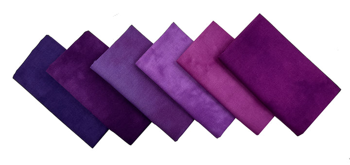 Palette Packs PURPLE - Fat Quarter Fabric Bundle (6 pcs)