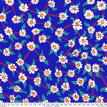 Kaffe Fassett Collective August 2026 - Mayflower Blue, 108" Quilt Back Fabric Mayflower Blue 108" Quilt Back Fabric by Brandon Mably 2026