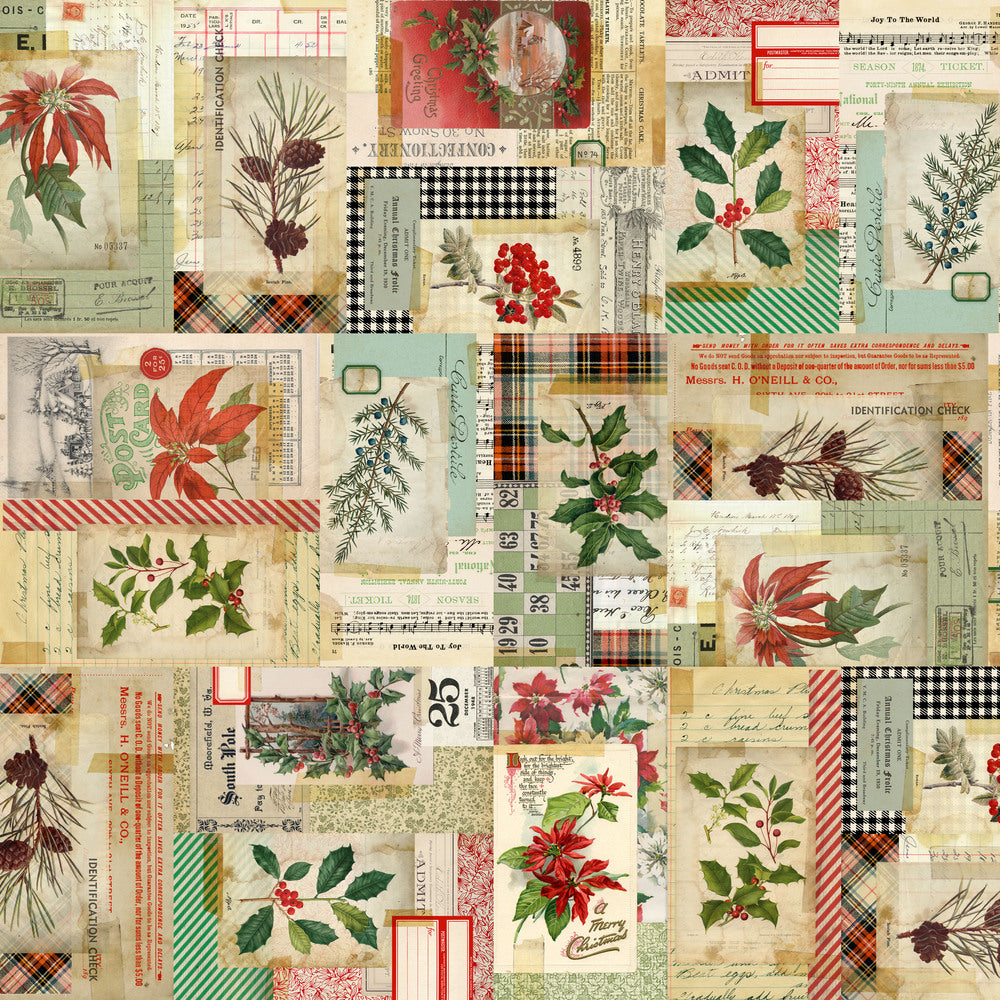 Holidays Past by Tim Holtz, Holidays Past Collage WIDEBACK