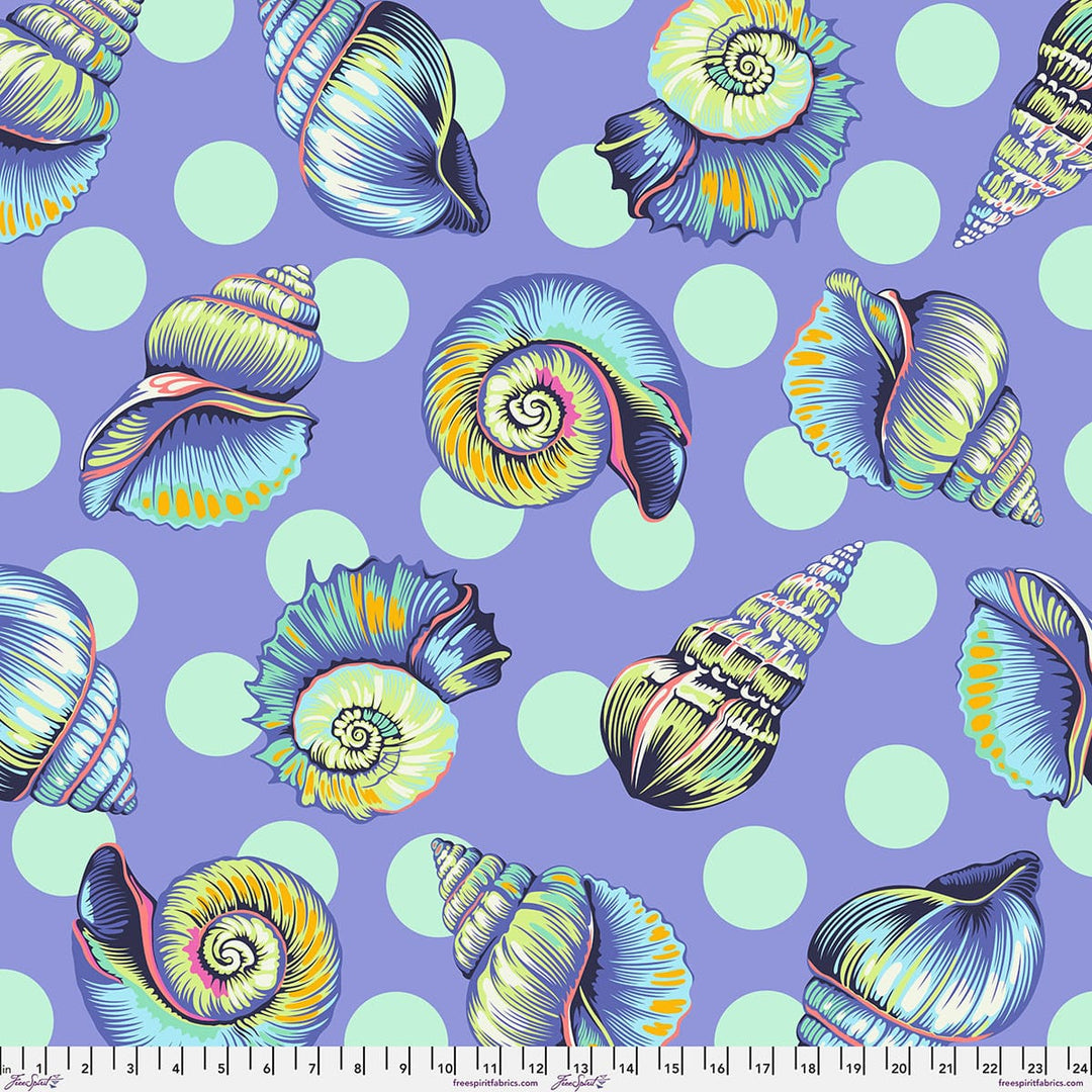 Floral Reef by Tula Pink - Big Shelly, Marine WIDEBACK
