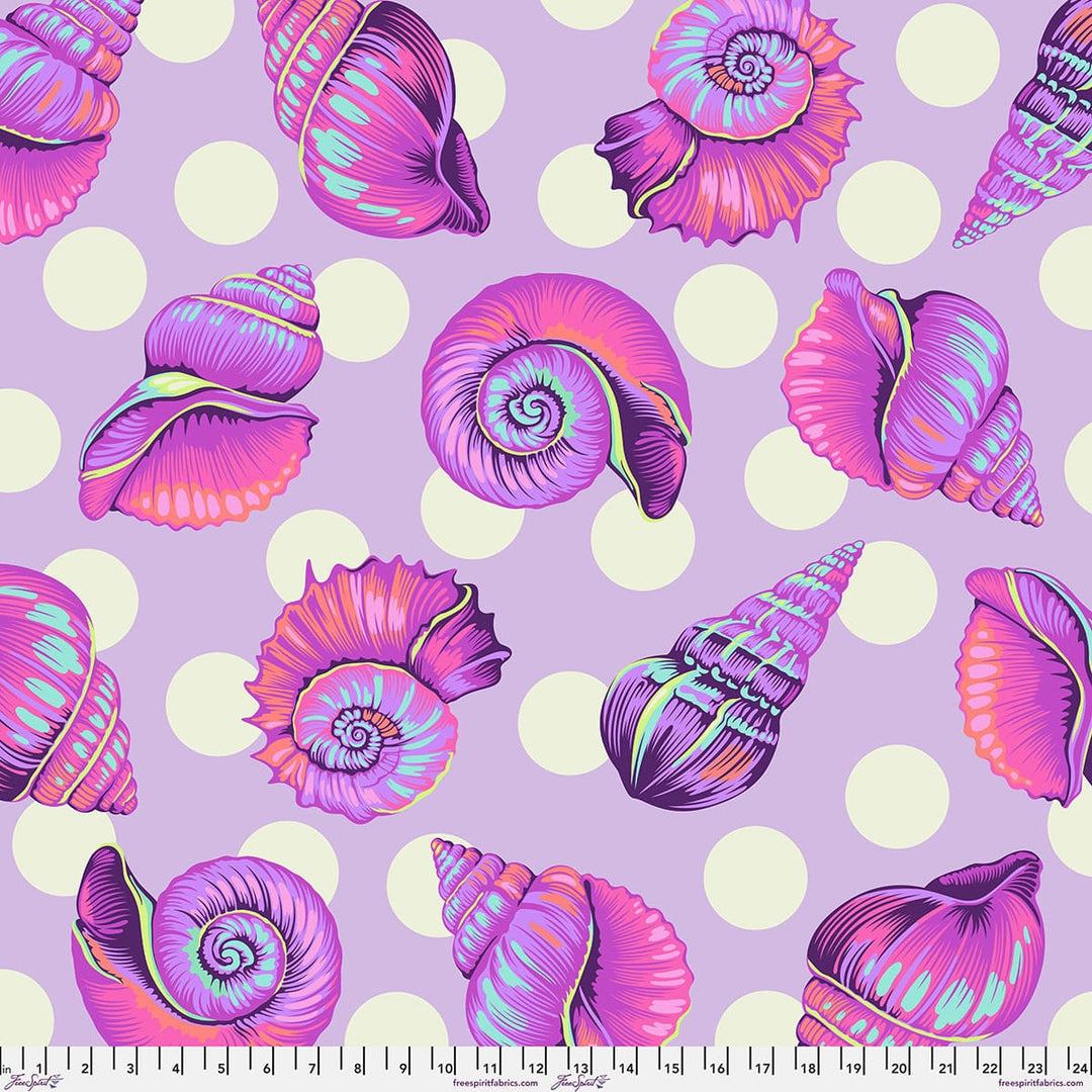 Floral Reef by Tula Pink - Big Shelly, Ultraviolet WIDEBACK
