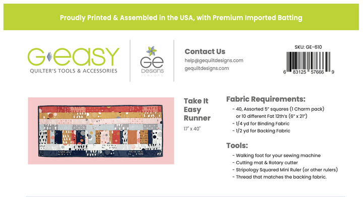 Take It Easy Runner Kit