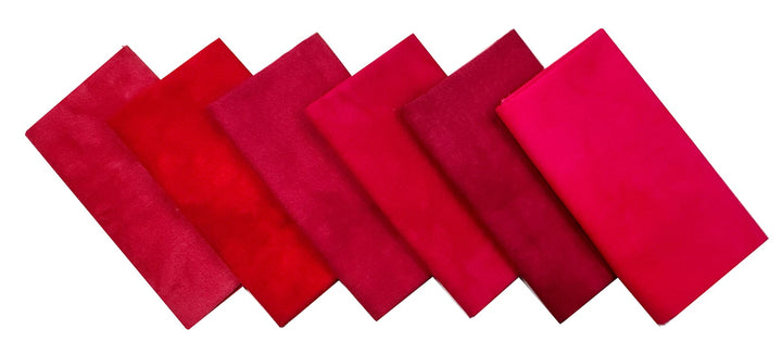 Palette Packs RED - Fat Quarter Fabric Bundle (6 pcs)