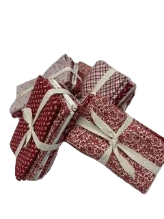July 4th Fun! Red & White Fat Quarter Fabric Bundle (5 pcs)