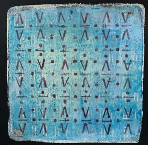 Seth Apter Stencil - 6" x 6" - Grunge Marks Collection - Glyph Grid Seth Apter Glyph Grid 6x6 Stencil – Artistic Artifacts