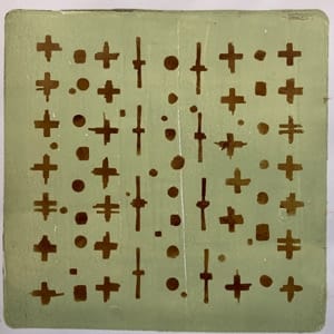 Seth Apter Stencil - 6" x 6" - Grunge Marks Collection - Symbol Grid Seth Apter Symbol Grid 6x6 Stencil – Artistic Artifacts