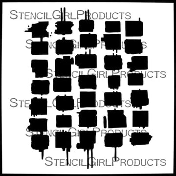 Seth Apter Stencil - 6" x 6" - Gridlock Seth Apter Gridlock 6x6 Stencil – Artistic Artifacts