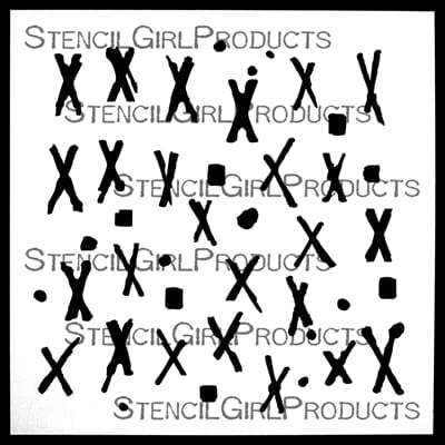 Seth Apter Stencil - 6" x 6" - Multiply Seth Apter Multiply 6x6 Stencil – Artistic Artifacts