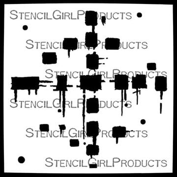 Seth Apter Stencil - 6" x 6" - Hopscotch Seth Apter Hopscotch 6x6 Stencil – Artistic Artifacts