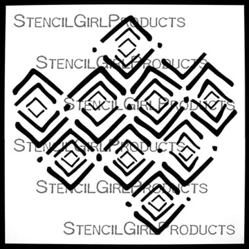 Seth Apter Stencil - 6" x 6" - Zig Zag Seth Apter Zig Zag 6x6 Stencil – Artistic Artifacts