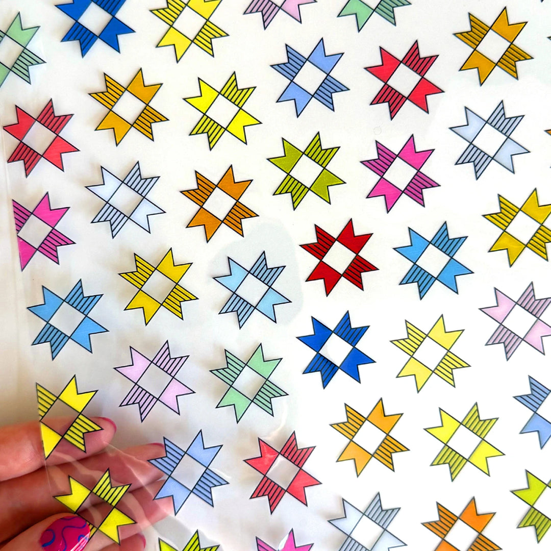 Patchwork Stars Clear TPU Vinyl 12in x 53in