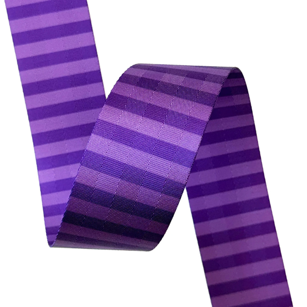 2 in. Purple Striped Webbing/Strapping Sold by the Yard