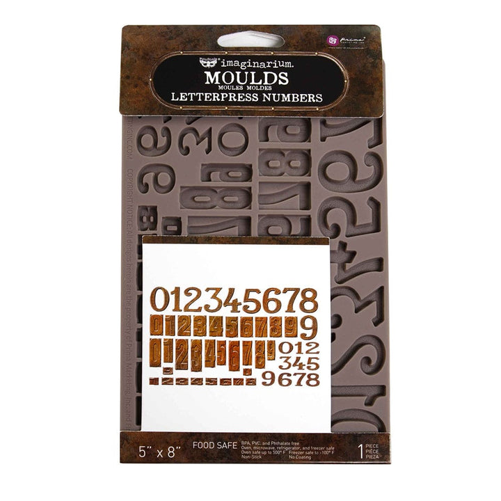 Finnabair Moulds - Letterpress Numbers