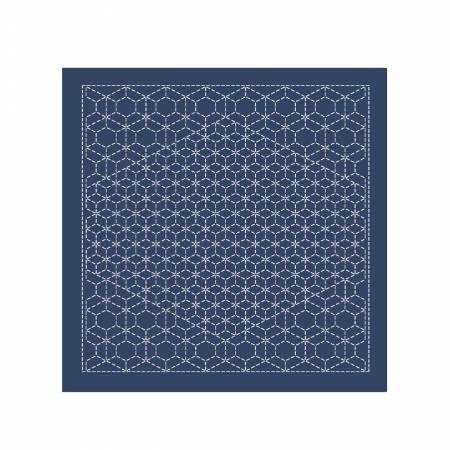 Sashiko Preprinted Fabric Nagomi- Ararekikko Navy