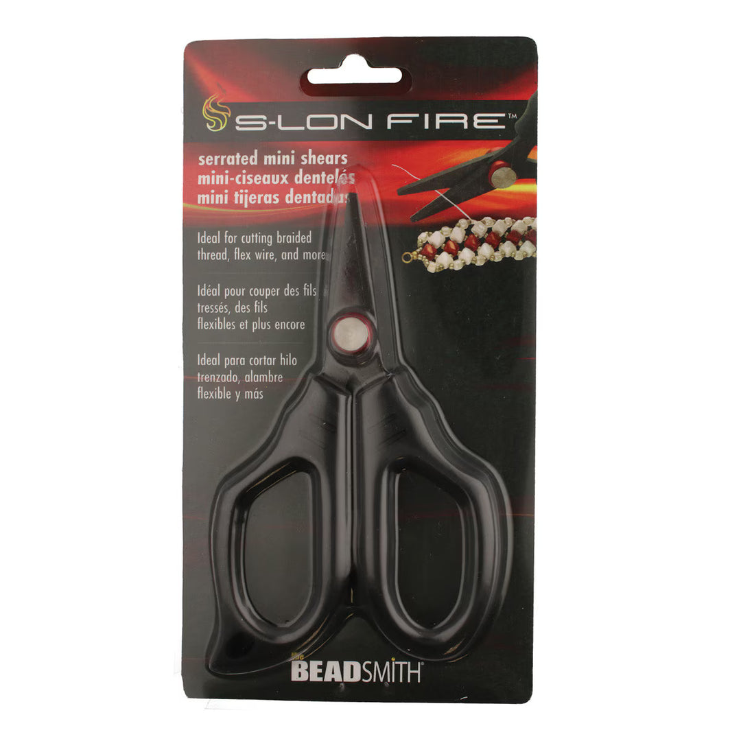 S-Lon Fire serrated mini shears - 5 In. Stainless Steel Blades