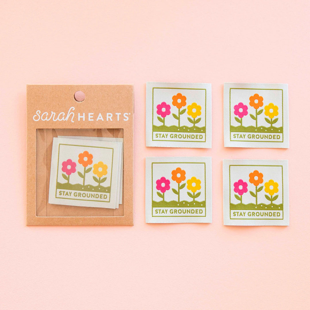 Sarah Hearts Woven Labels - Stay Grounded