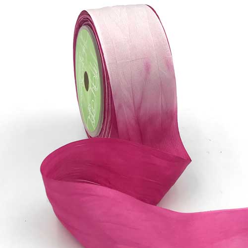 1.25 inch Variegated Silk Ribbon, 5 yard minimum cut (11 colors)