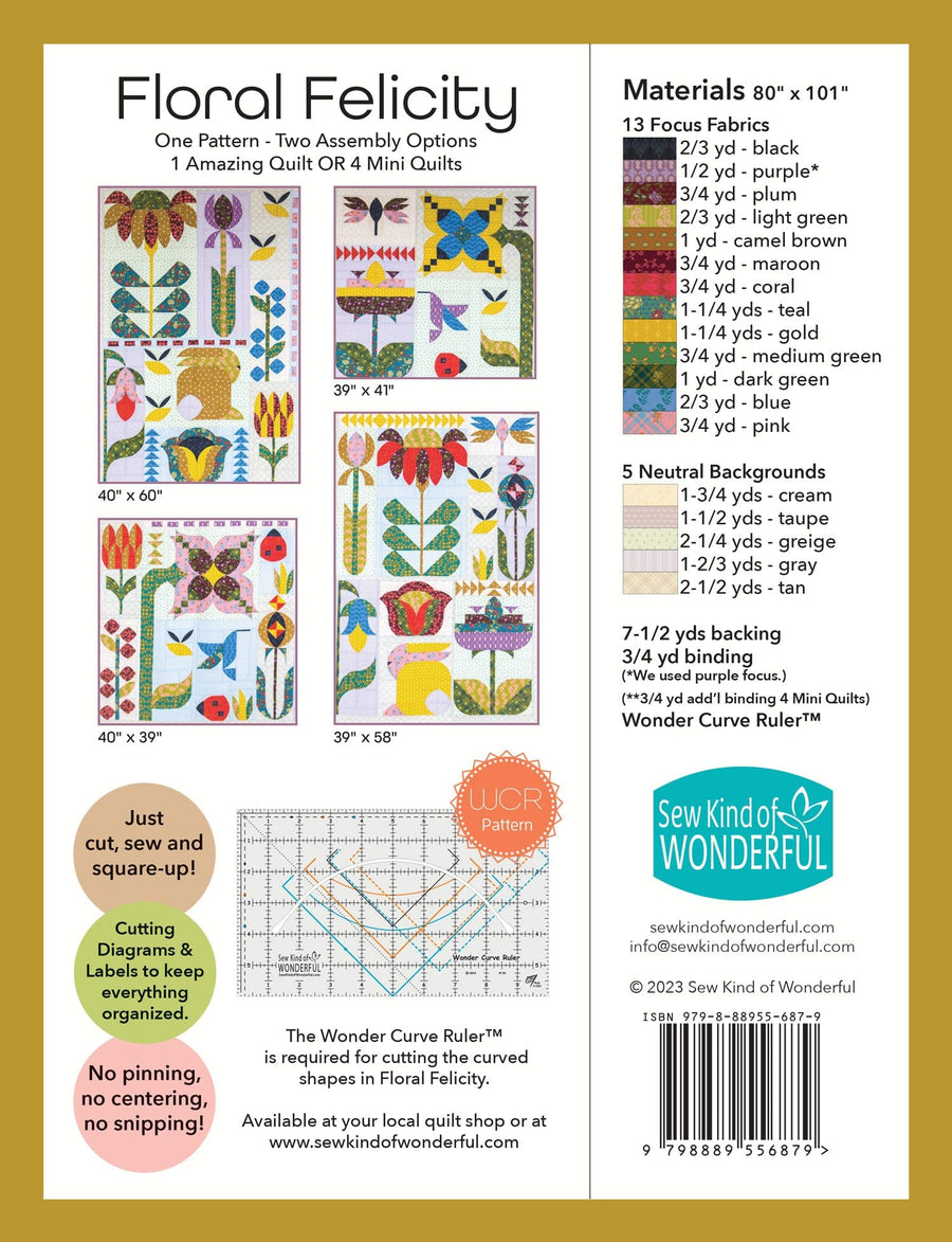 Floral Felicity Sampler Quilt Pattern by Jenny Pedigo and Helen Robinson
