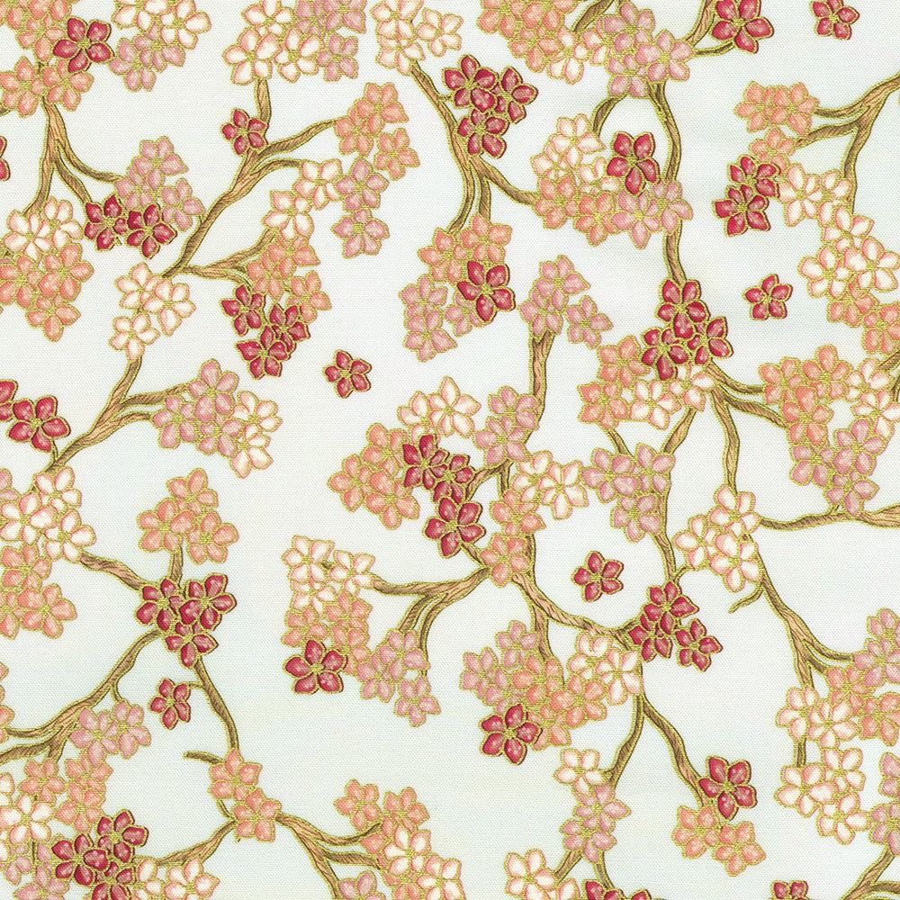 Imperial Collection Graceful Cranes - Blossoms, Cream