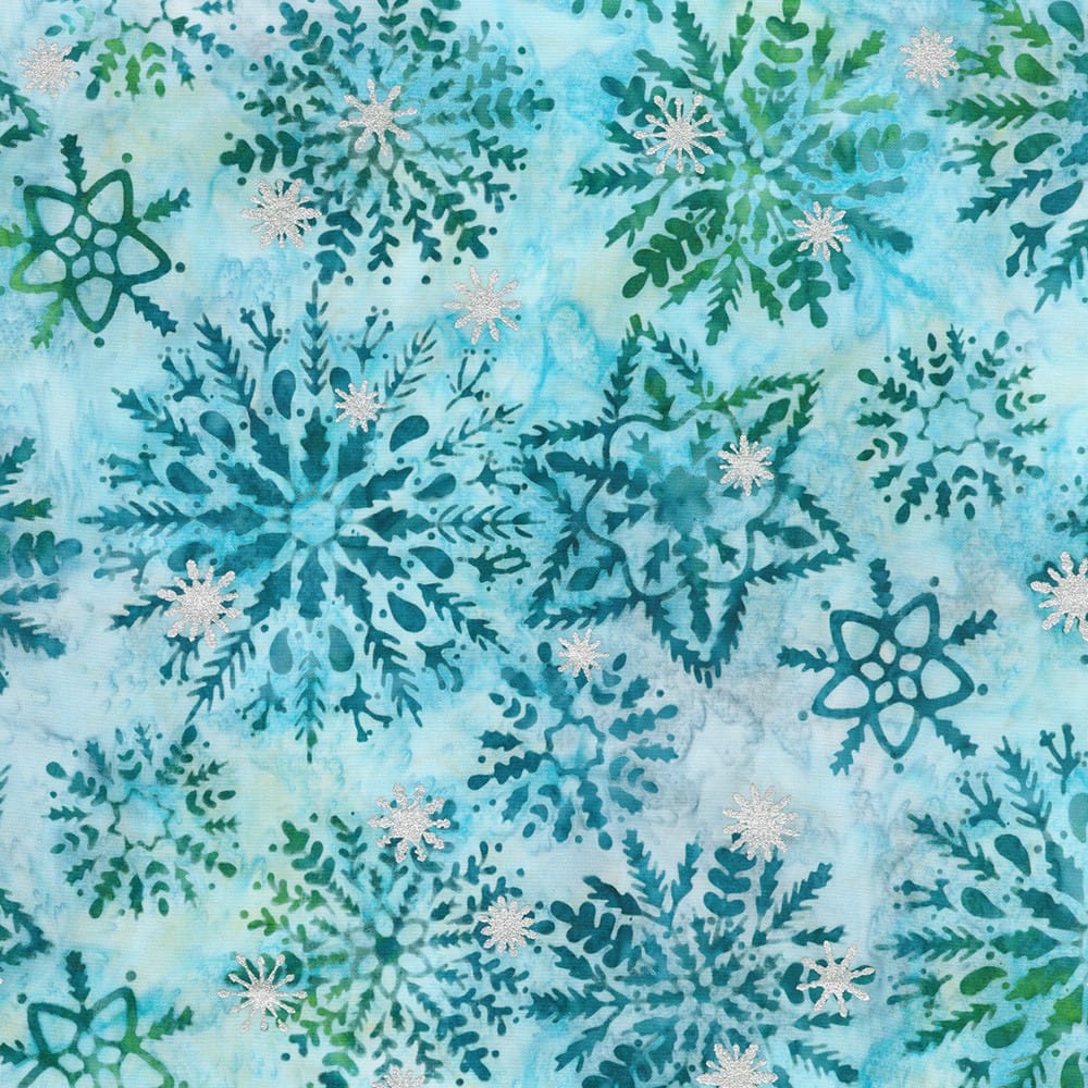 Artisan Batiks: Evergreen Ice - Snow Crystals, Winter Artisan Batiks: Evergreen Ice - Snow Crystals, Winter