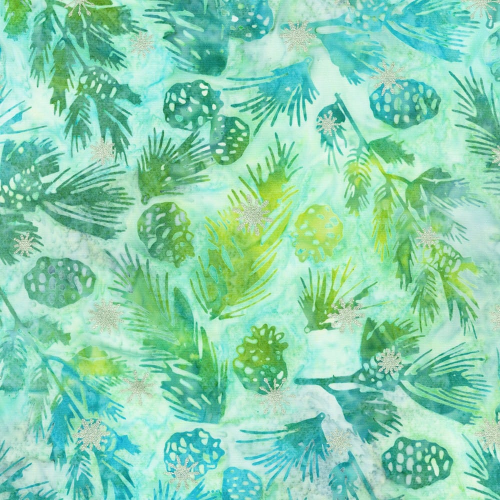 Artisan Batiks: Evergreen Ice - Pine, Turquoise Artisan Batiks: Evergreen Ice - Pine, Turquoise