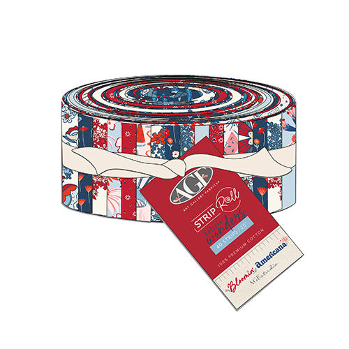 Bloomin' Americana 2.5" Fabric Roll, 40pcs