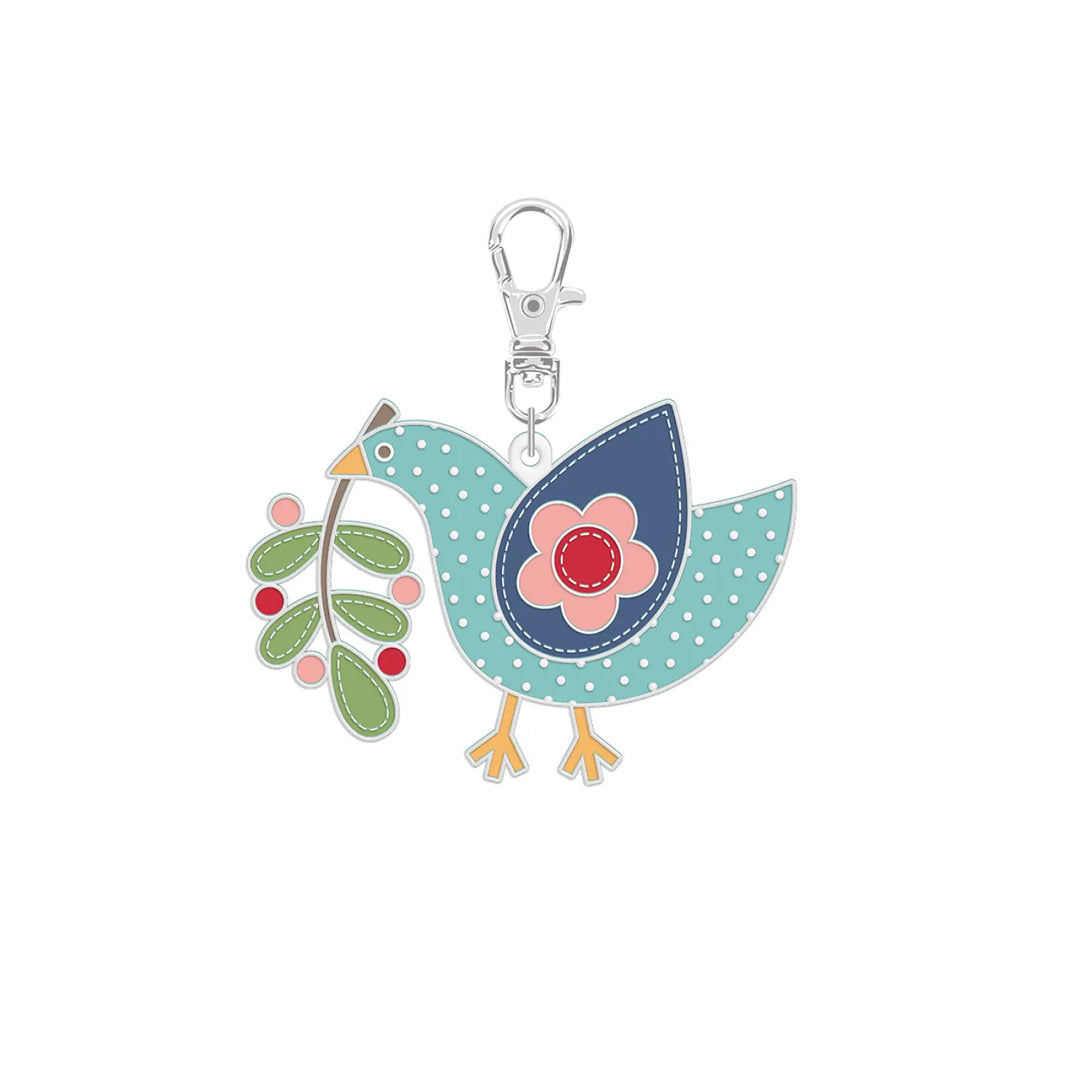 Lori Holt Bluebird Enamel Happy Charm Lori Holt Bluebird Enamel Happy Charm