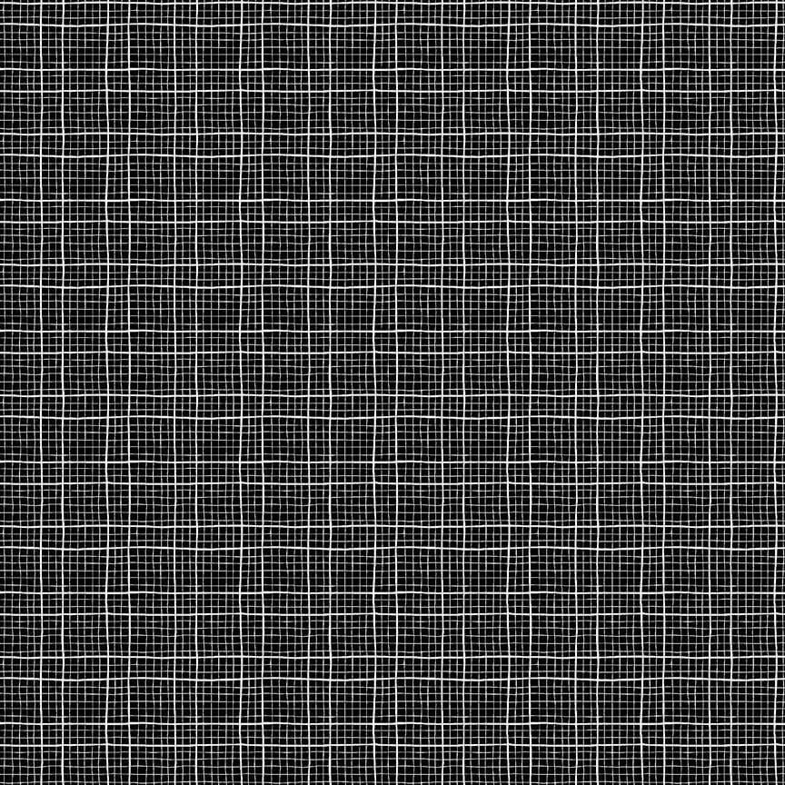 STELLA-DLW2665-JET black and white grid pattern