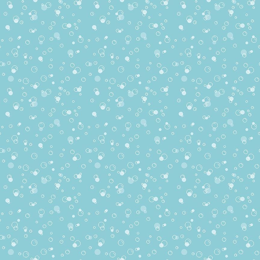 Cyan Stella pattern with white dots and circles