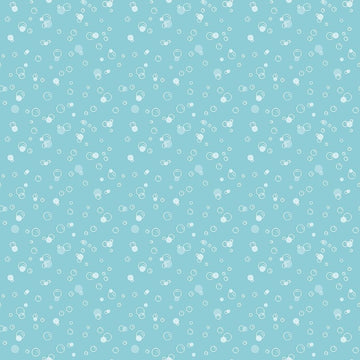 Cyan Stella pattern with white dots and circles