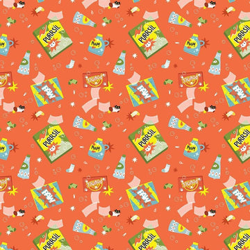 STELLA carrot pattern with Purrsil and PAW graphics.