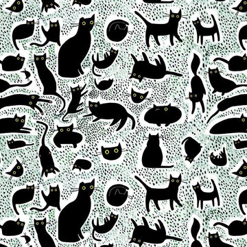 Catwalk by Leezaworks - Cattitude, Multi Catwalk by Leezaworks Cat Fabric - Cattitude, Multi | Dear Stella