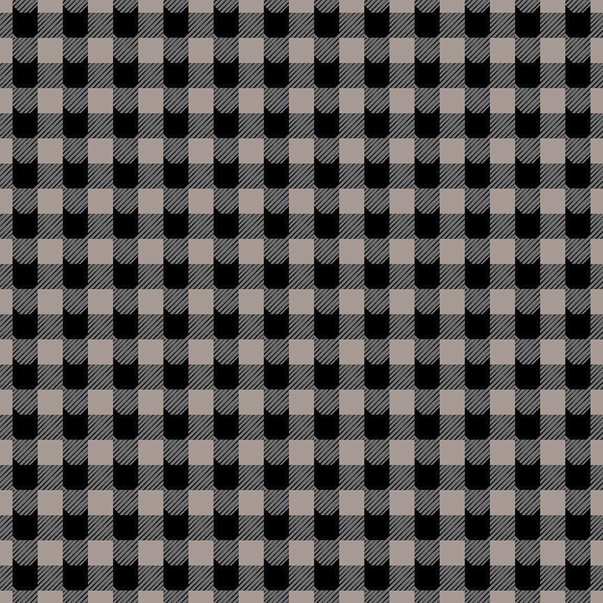 Ghouls Night Out - Cat Plaid, Pewter