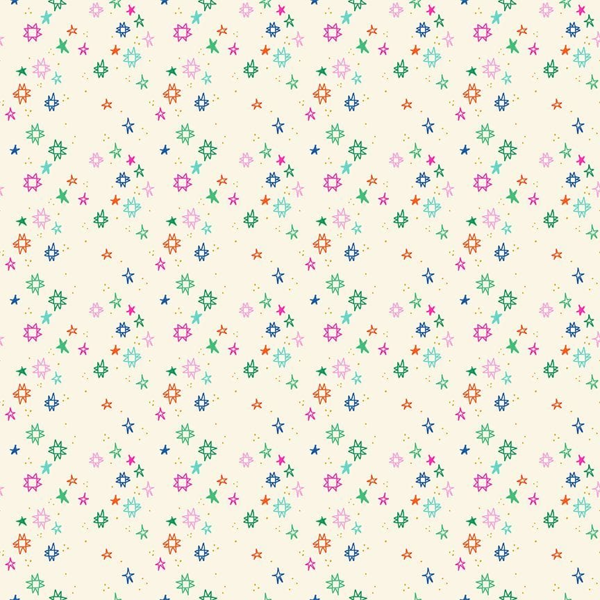 Quiltstellation by Pammie Jane - Andromeda Quiltstellation Andromeda Cream Blender Star Fabric | Dear Stella