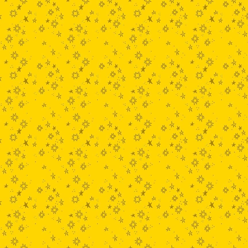 Quiltstellation by Pammie Jane - Helios Quiltstellation Helios Golden Yellow Star Fabric | Dear Stella