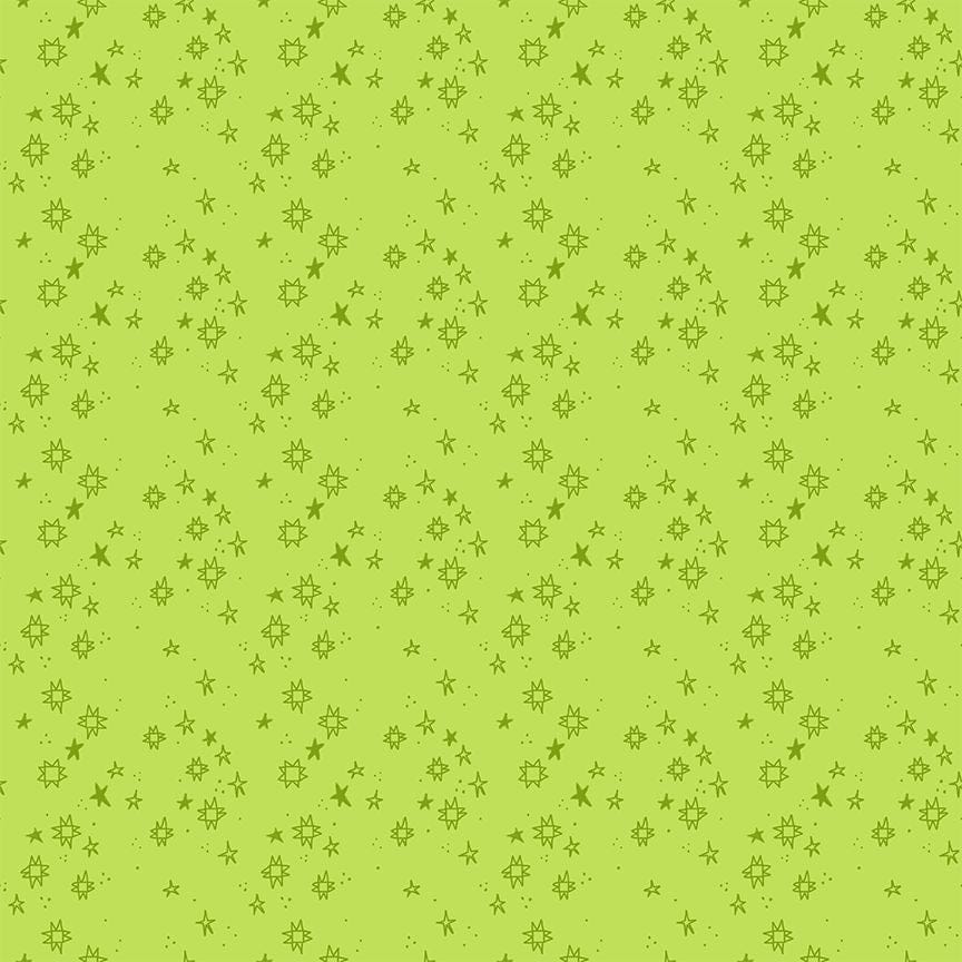 Quiltstellation by Pammie Jane - Moonshine Quiltstellation Moonshine Lime Green Star Fabric | Dear Stella
