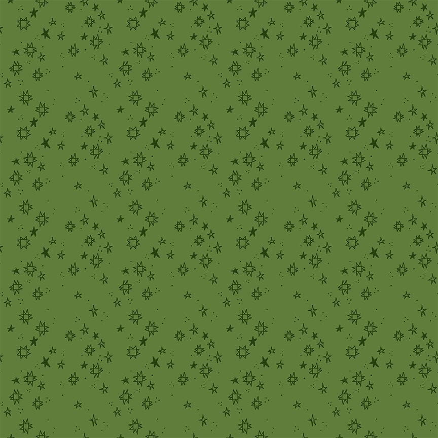 Quiltstellation by Pammie Jane - Pisces Quiltstellation Pisces Olive Green Star Fabric | Dear Stella