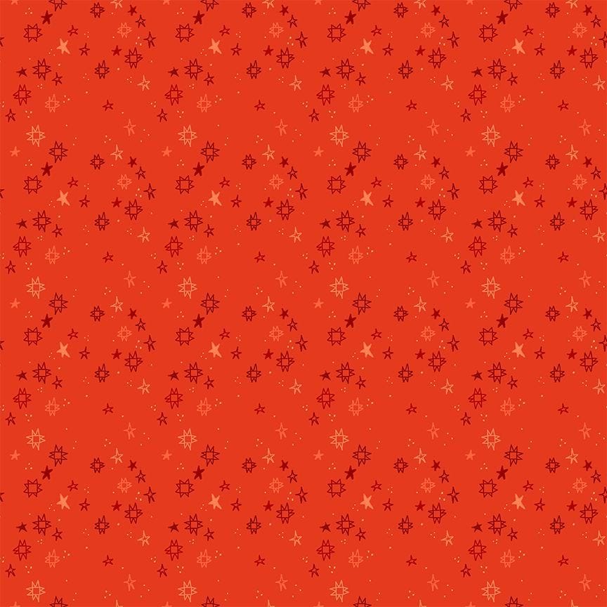 Quiltstellation by Pammie Jane - Scorpio Quiltstellation Scorpio Red-Orange Star Fabric | Dear Stella