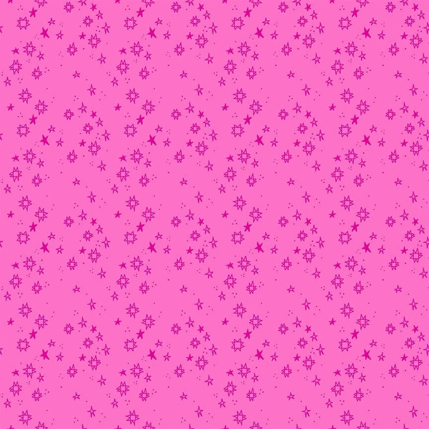 Quiltstellation by Pammie Jane - Vega Quiltstellation Vega Magenta Blender Star Fabric | Dear Stella