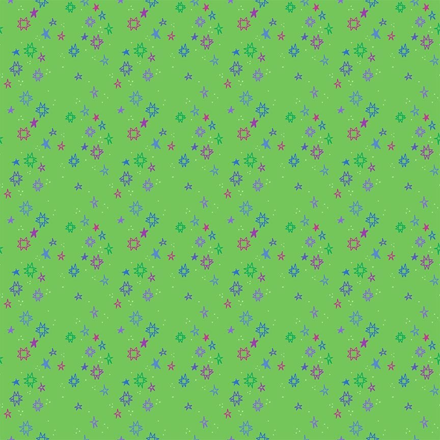 Quiltstellation by Pammie Jane - Virgo Quiltstellation Virgo Green Blender Star Fabric | Dear Stella